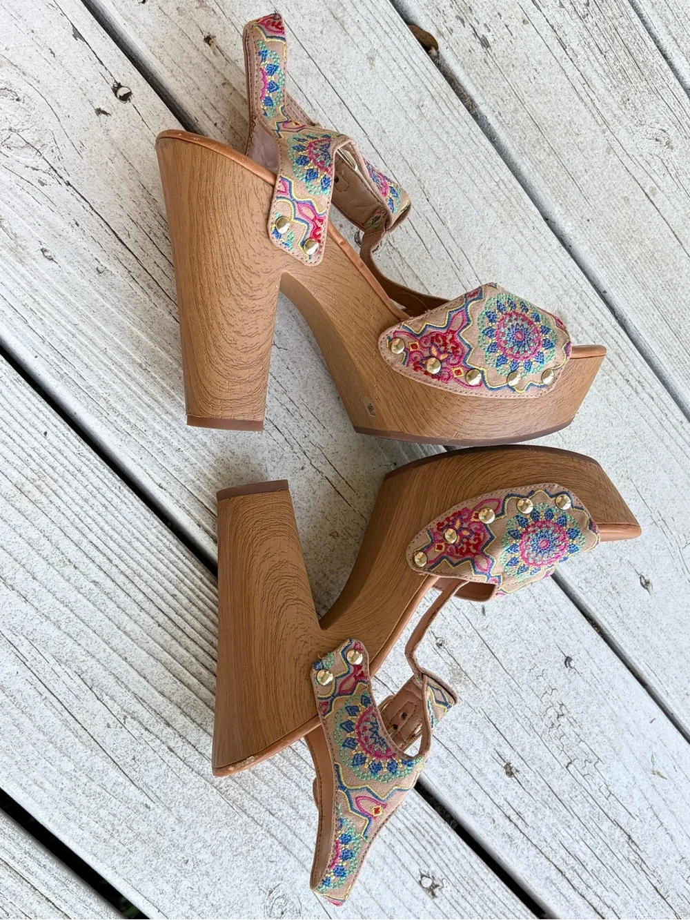 Gianni Bini Boho Platform Heel - Size 9 - Picture 6 of 10